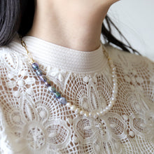 画像をギャラリービューアに読み込む, ブレスレットにもなる!サージカルステンレスチェーンと2style淡水パールのハーフネックレス|FT2 works(エフティーツーワークス)