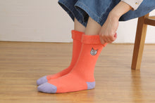 画像をギャラリービューアに読み込む, モコモコルームソックス グレー×オレンジ|maltamarie(マルタマリエ)