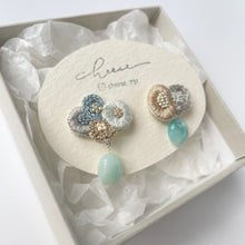 画像をギャラリービューアに読み込む, たゆたう輪郭をなぞる.刺繍ピアス.刺繍イヤリング|cheese(チーズ)