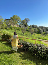 画像をギャラリービューアに読み込む, 上質インドコットン ノースリーブマキシドレス カプリブルー×レモンドロップイエロー|MANGALA ARATI(マンガラ アーラティー)