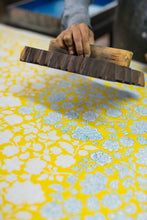 画像をギャラリービューアに読み込む, 上質インドコットン ノースリーブマキシドレス カプリブルー×レモンドロップイエロー|MANGALA ARATI(マンガラ アーラティー)