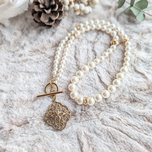 画像をギャラリービューアに読み込む, 【ネックレス】パール × Goldレース ネックレス|orie(オリエ)