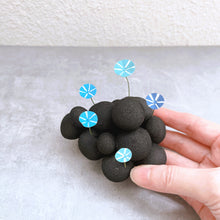 画像をギャラリービューアに読み込む, 炭団オブジェ / ○+ブルー No.2|櫂の炭(カイノスミ)
