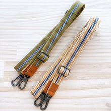 画像をギャラリービューアに読み込む, 真田紐 マルチショルダー cotton100% 牛革 木綿 肩が楽チン ショルダーベルト|六屋(ムツヤ)