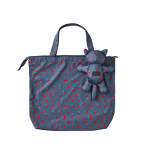 画像をギャラリービューアに読み込む, -【さくら耳猫L】-フォルダブルバッグCAT-L チェリー/グレー|Eleph(エレフ)