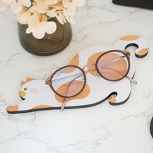 画像をギャラリービューアに読み込む, 猫雑貨・木製プレート&コースター【ねこまみれロング のびる・白】|Ten&O