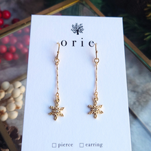 画像をギャラリービューアに読み込む, 雪の結晶×繊細チェーンピアス/イヤリング|orie(オリエ)