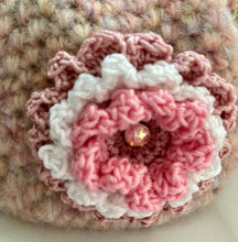 画像をギャラリービューアに読み込む, ピンクのガーベラがま口ポーチ|M'S CROCHET(エムズクロシェット)