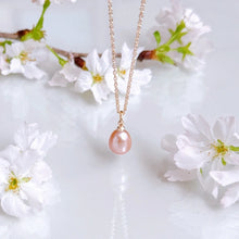 画像をギャラリービューアに読み込む, 天然色ピンクしずく淡水パールネックレス|SAKURA jewelry(サクラジュエリー)