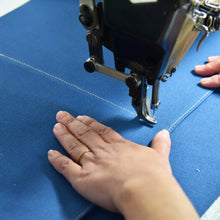 画像をギャラリービューアに読み込む, MUDITA HILL|岡喜近江牛レザーと高島帆布で作った 2フラップトート 【びわ湖ブルー×ブライトキャメル】|Cogocoro(コゴコロ)