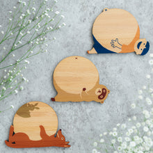 画像をギャラリービューアに読み込む, どうぶつの木製プレート&コースター【たぬき】|Ten&O Art+Craft(テンアンドオー アートクラフト)