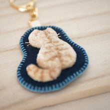 画像をギャラリービューアに読み込む, 和み猫のキーホルダー うしろ茶とら|Little Plum(リトルプラム)