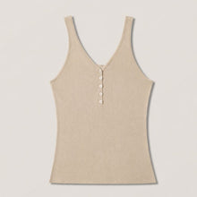 画像をギャラリービューアに読み込む, 【期間限定6/30-7/6】Buttoned Cotton- Silk Tank Top|celebrate with(セレブレイトウィズ)