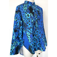 画像をギャラリービューアに読み込む, Manteau shirt leopard blue - マントシャツ レオパード ブルー|Merci DIEU(メルシーデュー)