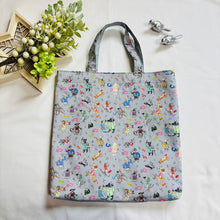 画像をギャラリービューアに読み込む, ウェーブタックトートバッグ(グレー・犬)|Nikomatch(ニコマッチ)