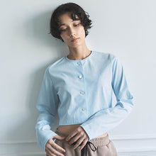 画像をギャラリービューアに読み込む, Organic Cotton Cropped Cardigan (オーガニックコットン クロップドカーディガン)|syngja(シンギア)