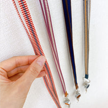 画像をギャラリービューアに読み込む, 真田紐 ネックリールストラップ 木綿100% × 栃木レザー|六屋(ムツヤ)