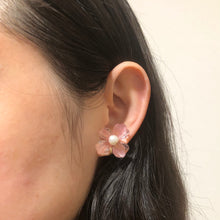 画像をギャラリービューアに読み込む, 水彩FlowerArtピンクピアス/イヤリング|mi-style(ミースタイル)