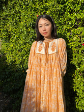 画像をギャラリービューアに読み込む, 上質インドコットン 切り替えミディドレス ピーチファズ|MANGALA ARATI(マンガラ アーラティー)