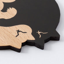 画像をギャラリービューアに読み込む, 猫雑貨・木製プレート&コースター【ねこまみれ 添い寝】|Ten&O Art+Craft(テンアンドオー アートクラフト)