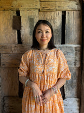 画像をギャラリービューアに読み込む, 上質インドコットン マキシドレス ピーチファズ|MANGALA ARATI(マンガラ アーラティー)