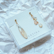 画像をギャラリービューアに読み込む, 白昼夢の雫|ピアス|イヤリング|ホワイト|ベージュ|アシンメトリー|PERTIKAmignon(ペルチカミニョン)