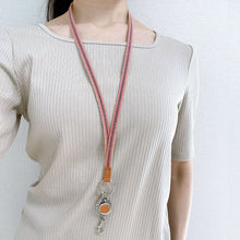 画像をギャラリービューアに読み込む, 真田紐 ネックリールストラップ 木綿100% × 栃木レザー|六屋(ムツヤ)