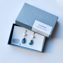 画像をギャラリービューアに読み込む, ハルモニア|淡水パールとムーンストーンの耳飾り|Une(ウーネ)