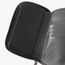 画像をギャラリービューアに読み込む, ラウンドファスナーミドルウォレット Type-3R 黒浸 / 三花バスケットウィーブ|Samurai Craft(サムライクラフト)