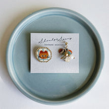 画像をギャラリービューアに読み込む, ねこイヤリング チェック|slowly&starry(スローリーアンドスターリー)