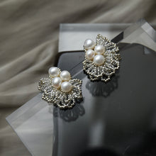 画像をギャラリービューアに読み込む, パールリッチビジューレース(シルバー)|Jewel tree(ジュエルツリー)