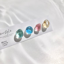 画像をギャラリービューアに読み込む, 水彩鉱石レジンピアス/イヤリングbehind White|mi-style(ミースタイル)