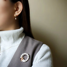 画像をギャラリービューアに読み込む, 天然色 ピンク ホワイト フープピアス|SAKURA jewelry(サクラジュエリー)