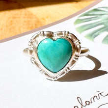 画像をギャラリービューアに読み込む, 金属アレルギー対応『12月の誕生石』ターコイズ・ハートリング / 錆びない素材|Hiwalani(ヒワラニ)