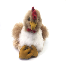 画像をギャラリービューアに読み込む, ベビーアルパカの天然皮革 ニワトリ ぬいぐるみ|ペルー職人手仕事・一点もの