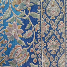 画像をギャラリービューアに読み込む, 手染めきもの生地御朱印帳 江戸更紗裂取(青)|染の里おちあい(ソメノサトオチアイ)