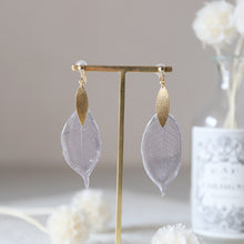 画像をギャラリービューアに読み込む, 本物のリーフとメタルリーフのピアス/イヤリング|FT2 works(エフティーツーワークス)