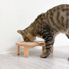 画像をギャラリービューアに読み込む, もぐもぐスタンド フードボウル 陶器 猫用 小型犬用 ご飯台 食事台|TOSMU(トスム)