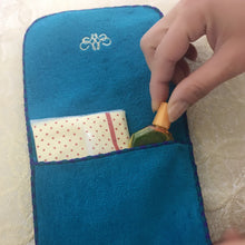 画像をギャラリービューアに読み込む, ストライプ チーフポーチ タオル地 Stripe Chief Pouch|Mon Luxe (モンリュクス)