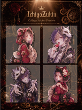 画像をギャラリービューアに読み込む, IchigoZukinキスカットコラージュステッカーボックス|nene_hope_heart(ネネホープハート)