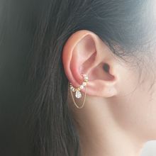 画像をギャラリービューアに読み込む, イヤーカフ イヤカフ パール チェーン ゴールド ジルコニア しずく おしゃれ シンプル プレゼント ギフト|orie(オリエ)