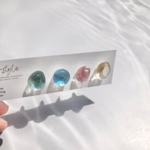 画像をギャラリービューアに読み込む, 水彩鉱石レジンピアス/イヤリングbehind White|mi-style(ミースタイル)