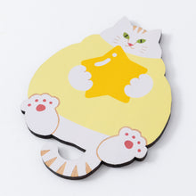 画像をギャラリービューアに読み込む, 商品名 猫雑貨・木製プレート&コースター【ねこまみれ 推し色 黄】|Ten&O Art+Craft(テンアンドオー アートクラフト)