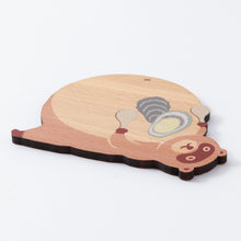 画像をギャラリービューアに読み込む, どうぶつの木製プレート&コースター【ひろしまたぬき】|Ten&O Art+Craft(テンアンドオー アートクラフト)