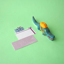 画像をギャラリービューアに読み込む, カードスタンド(ミニメッセージカード付) ワニ|TOUZOO(トウズー)