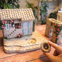 画像をギャラリービューアに読み込む, ソーラーライトのモルタルハウス・プロヴァンスの街並み(アーチ)|plants.garden.paradise(プランツガーデンパラダイス)