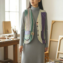 画像をギャラリービューアに読み込む, vintage kantha vest #5|ananyaユイイツムニ(アナンヤユイイツムニ)