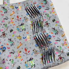 画像をギャラリービューアに読み込む, ウェーブタックトートバッグ(グレー・犬)|Nikomatch(ニコマッチ)