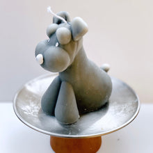 画像をギャラリービューアに読み込む, おりこうな犬のキャンドル【シュナウザー】Gray|Studiok.k(スタジオケーケー)