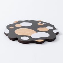 画像をギャラリービューアに読み込む, 猫雑貨・木製プレート&コースター【ねこまみれ メルティ黒】|Ten&O
